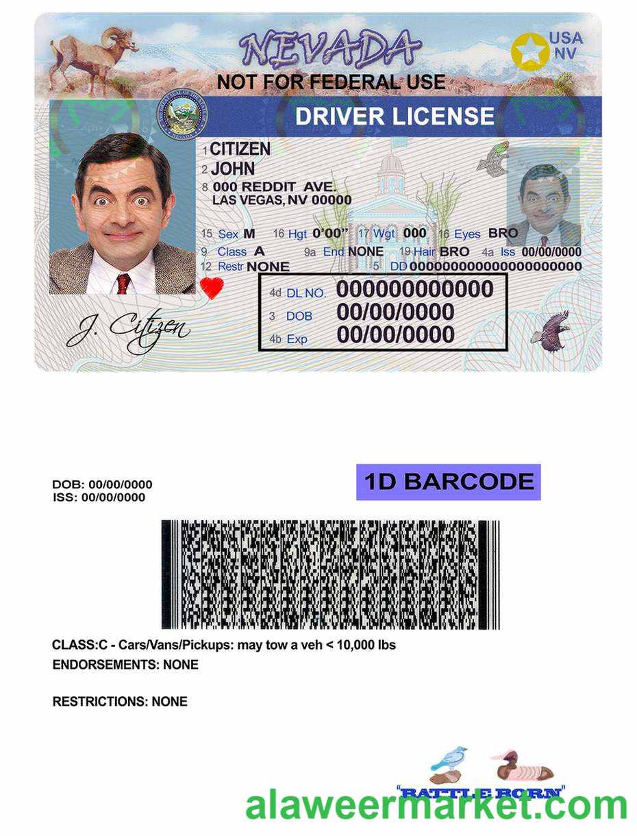 USA Nevada driving license